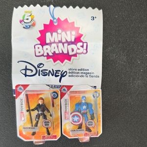 Disney Mini Brands Action Figures - Black Widow & Captain America